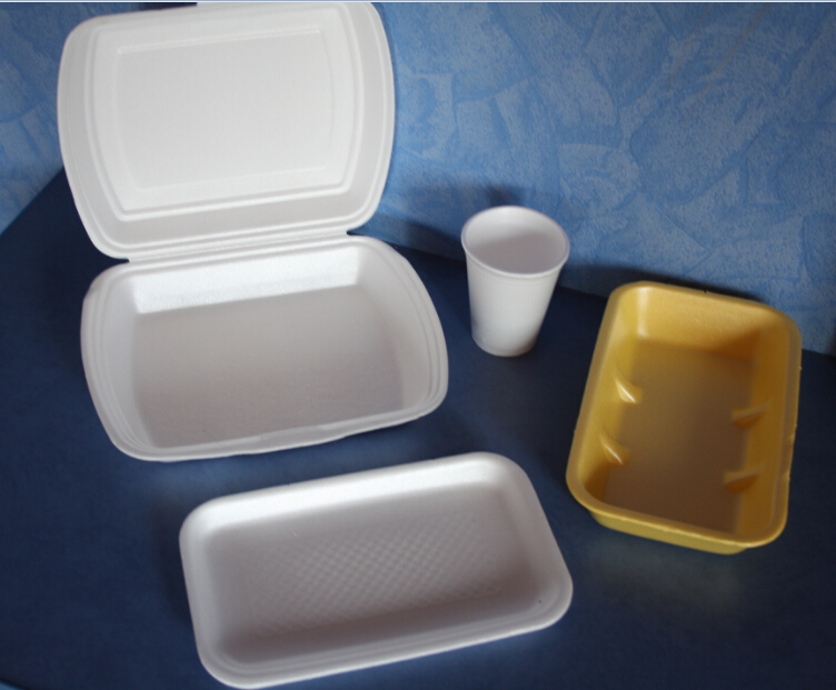 Fully automatic PS Foam Food Lunch Boxes Forming Cutting Stacking online Machine/ thermoformer 