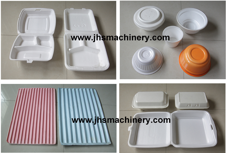 Automatic Continuous PS Foam Fast Food Box Vacuum Press Thermoforming Machine